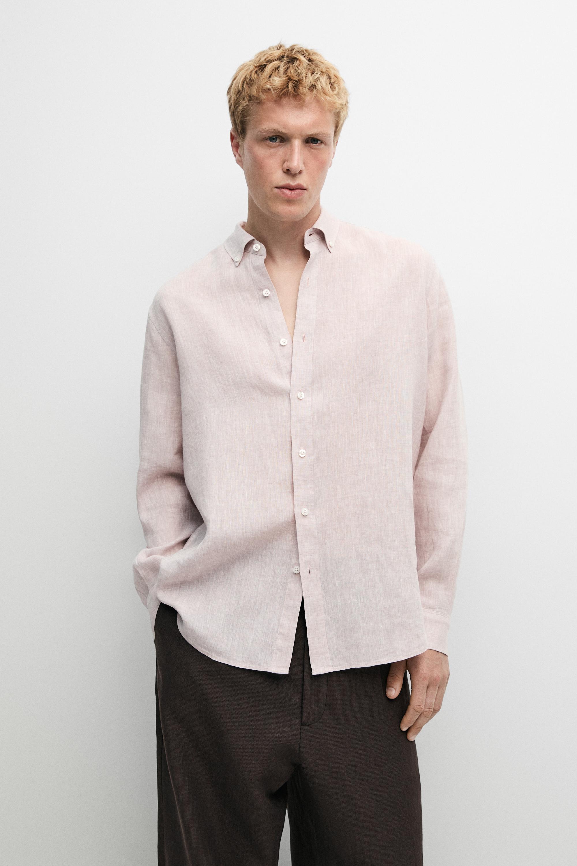 Chemise regular fit 100 % lin
